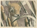 Bambi and a cricket, by Mel Shaw