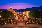 Dusk-mountains-hong-kong-disneyland-castle-main-street-halloween-bricker