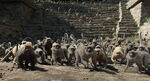 Bandar-Log langurs intimidated by Baloo's roar