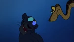 Bagheera under Kaa's hypnotic spell