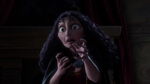 Mother Gothel in shock after Eugene cuts Rapunzel's hair