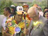 Walter Cronkite with Robin Williams and Tinkerbell in Back to Never Land