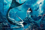 "Where Another World is Just a Wish Away" with Julianne Moore as Ariel and Michael Phelps as a Merman