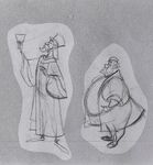 Comparison of King Hubert and King Stefan by Milt Kahl.