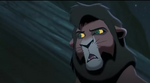 Kovu glares at Simba after he refuses to let him sleep in the cave with the rest of the pride