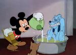 Mickey and pluto in hot water