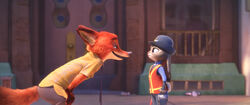 Nick Wild talking to Judy Hopps