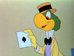 Donald's business card looks like a playing card