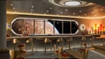 Concept art details for "Star Wars: Hyperspace Lounge" in Disney Wish at Disney Cruise Line