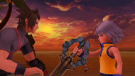 Terra chooses Riku as a Keyblade wielder of the next generation