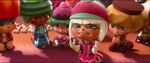 Candlehead and the other racers beg for Vanellope's mercy