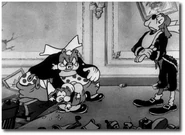 Adelbert's defeat; getting spanked by his father after the vandalism of his mansion.