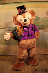 Duffy the Disney Bear posing for a photo inside the Cape Cod Village Greeting Place at Tokyo DisneySea in his Halloween Dream outfit.