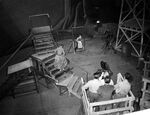 Stanley (along with Eleanor Audley) during the filming of live-action reference footage for Cinderella.