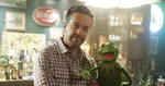 Ed Helms with Kermit the Frog.