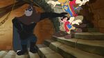 The Beagle Boys fight with the musketeers.