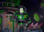 Animatronic Buzz Lightyear at the end of Buzz Lightyear's Space Ranger Spin