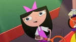 Isabella smiling at Phineas