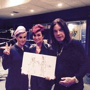 Kelly with her parents Ozzy and Sharon.