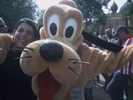 Pluto meets Izsó Gergi at Disneyland Paris in 2013