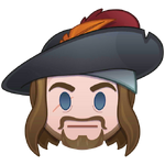 Barbossa's emoji for Disney Emoji Blitz