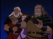 The Captain with Princess Katharine and Hakon.