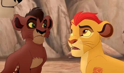 Kovu and Kion first meet.