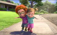 Meg and Riley as little girls.
