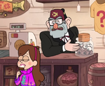 Mabel with ice cream