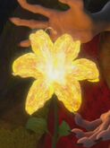 Mother Gothel about to use the flower