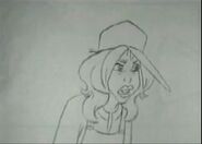 Rough animation test design of Audrey by Anne Marie Bardwell.