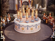 The birthday cake for Disneyland's Tencennial