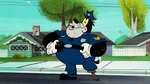 Pete as a policeman