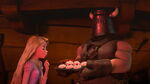 Rapunzel and Atilla with cupcakes