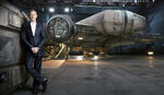 Bob Iger and the Millennium Falcon photo for the Fortune magazine promoting Star Wars: The Force Awakens.