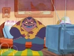 Jumba watching TV