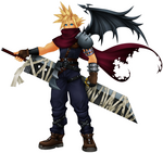 Cloud en Kingdom Hearts.