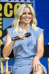 Elizabeth Banks speaks at the 2018 San Diego Comic Con.