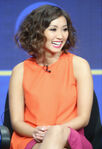 Song speaks at the Pure Genius panel at the 2016 Summer TCA Tour.