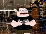 Buford as a goalkeeper for David Beckham in Take Two with Phineas and Ferb