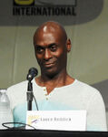 Lance Reddick speaks at the 2012 San Diego Comic Con.