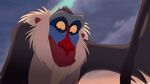 Rafiki smiling at baby Simba.