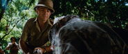 Belloq taking the idol from Indiana Jones.