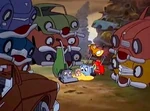 Toaster and his gang with another chorus of the Junkyard Cars