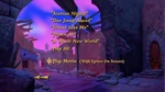 Disney Song Selection menu