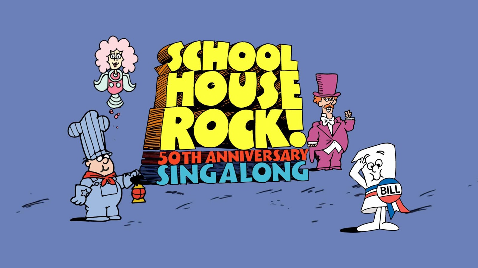 schoolhouse rock characters black and white