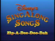Opening title card to the 1986 VHS release of Zip-A-Dee-Doo-Dah.