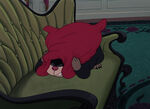 Lucifer gets annoyed by Drizella's singing and the piano and flute music