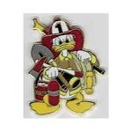 Donald Duck as a firefighter pin