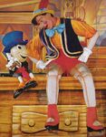 Pinocchio and Jiminy in Disney on Ice.